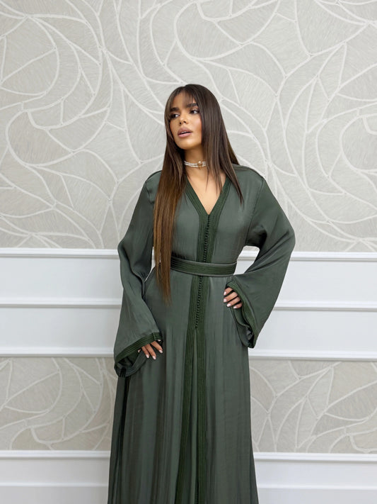 Manal Vert Takchita – Robe marocaine deux pièces – vue produit 2