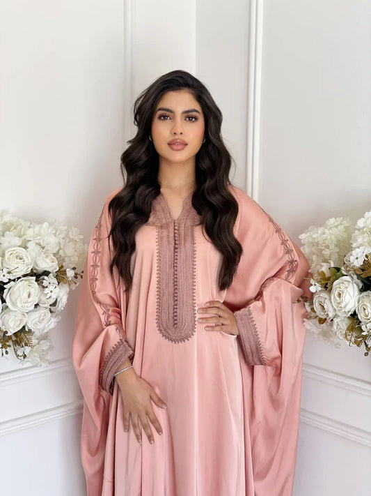 Niya Rose Abaya – Robe marocaine élégante d'intérieur – vue produit 2