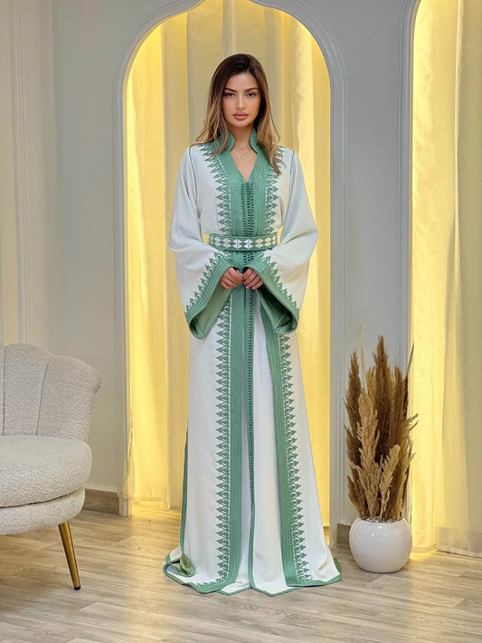 Fatima Blanc Takchita – Robe marocaine deux pièces – vue produit 2