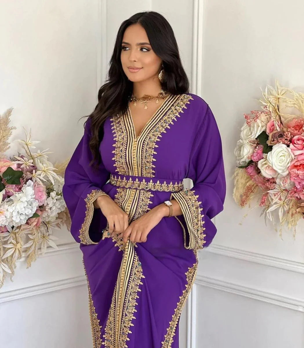 Sabah Kaftan – Robe marocaine artisanale – vue produit 4