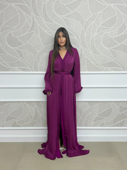 Douaa Violet Takchita – Robe marocaine deux pièces