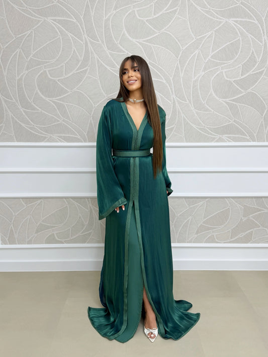 Kholod Vert Takchita – Robe marocaine deux pièces – vue produit 2