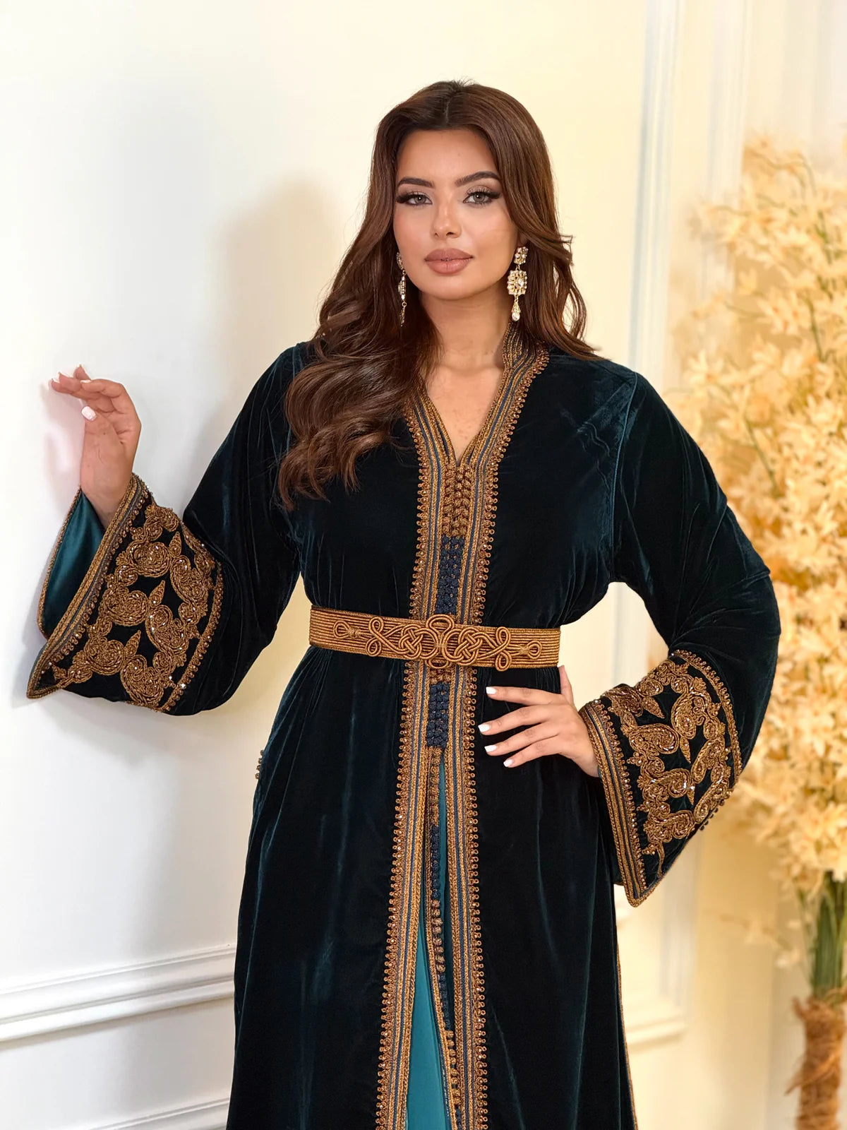 Karima Noir Takchita – Robe marocaine deux pièces