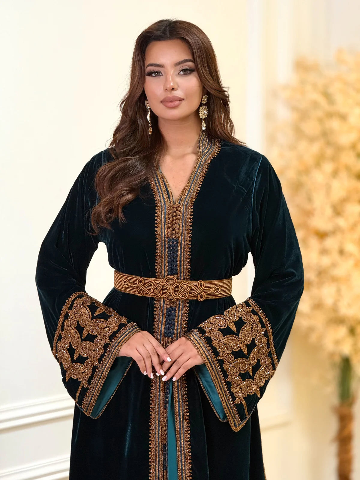 Karima Noir Takchita – Robe marocaine deux pièces