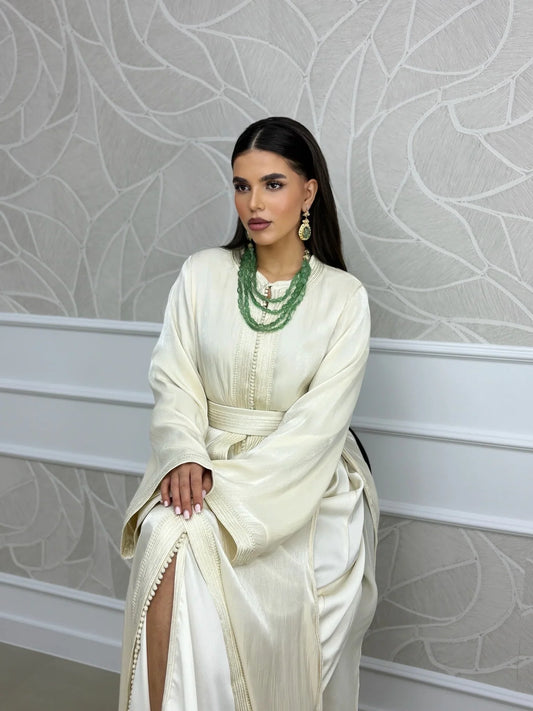 Dalida Blanc Takchita – Robe marocaine deux pièces – vue produit 2