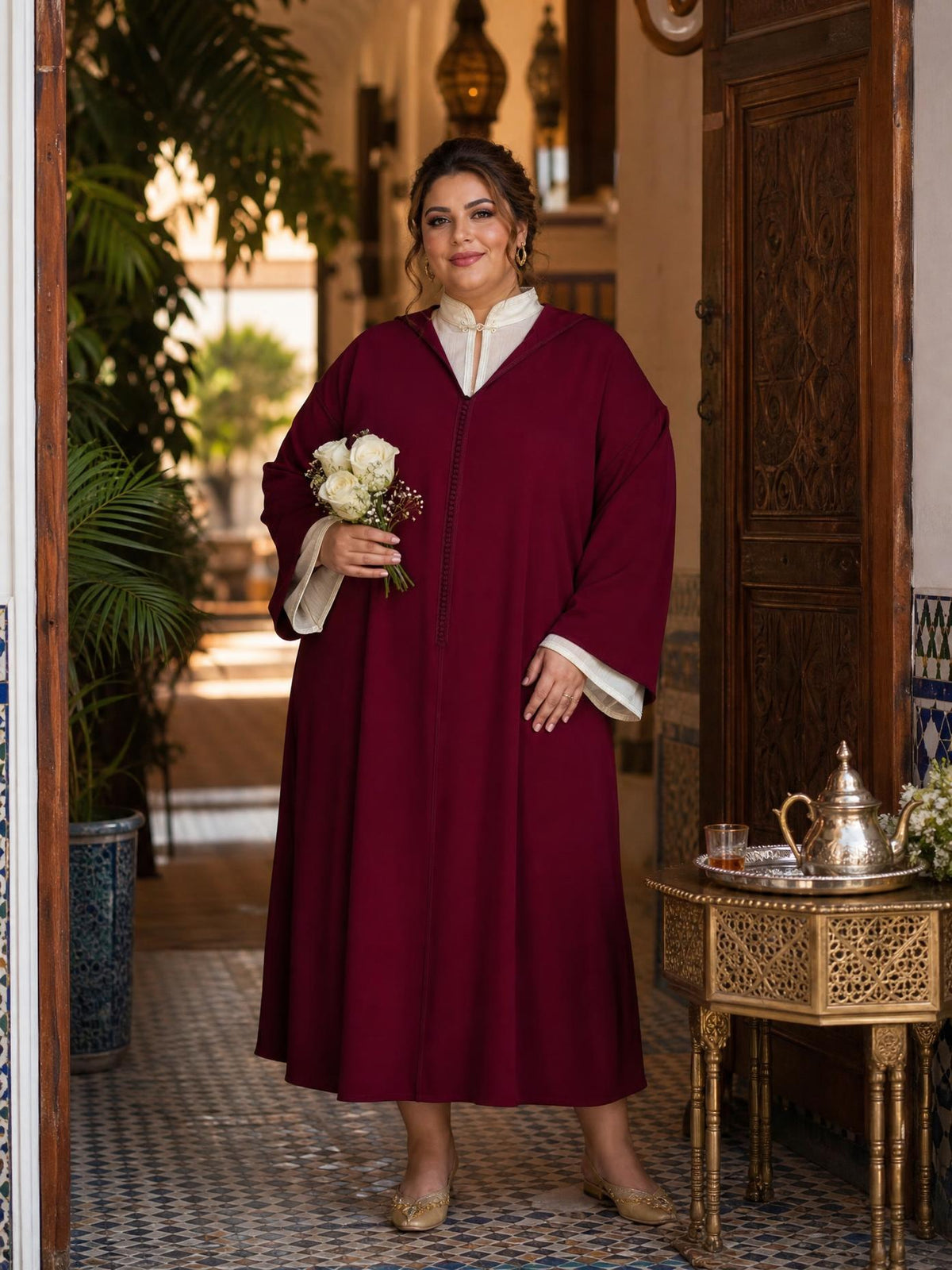 Warda Djellaba – Tunique marocaine décontractée \u2014 plus-size model