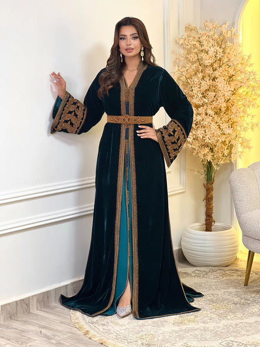 Karima Noir Takchita – Robe marocaine deux pièces – vue produit 2